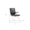 Homeroots 35 x 19 x 22 in. Black Faux Leather Z Arm Office Chairs 394935 - alternate 4